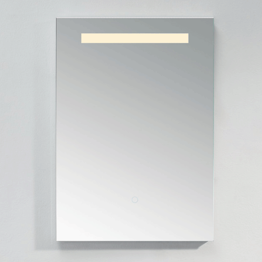 Kartell Stroud Rectangular Bathroom Mirror 700mm H x 500mm W - Illuminated - Chrome - Envy Bathrooms Ltd