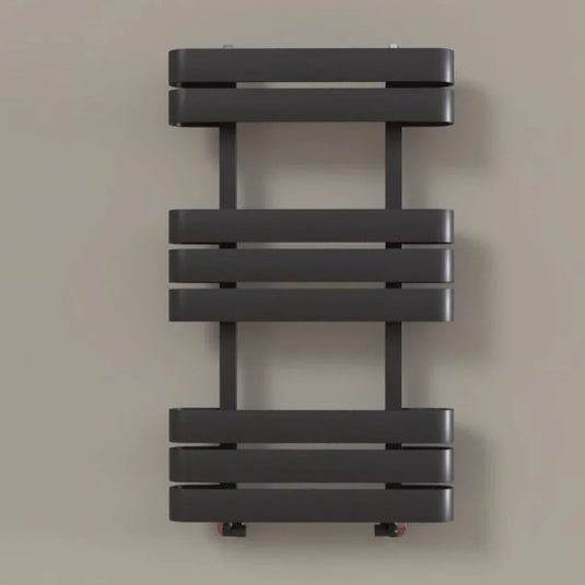 Kartell Tampa Designer Heated Towel Rail 850mm H x 500mm W - Matt Anthracite - Envy Bathrooms Ltd