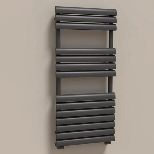 Kartell Venetian Designer Heated Towel Rail 1100mm H x 500mm W - Matt Anthracite - Envy Bathrooms Ltd