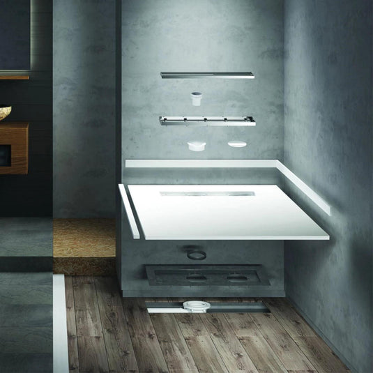 Kudos Aqua4ma 1330 x 1000mm Rectangle Linear Deck - Envy Bathrooms Ltd