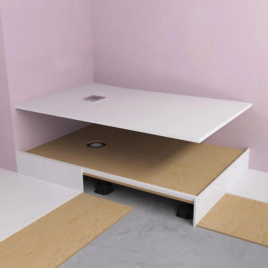 Kudos Aqua4Ma Evolution 1340 x 1000mm Rectangle Shower Deck (End Waste) - Envy Bathrooms Ltd