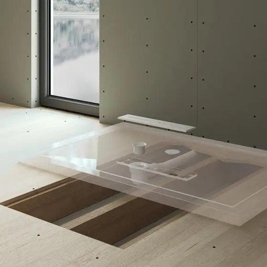 Kudos Connect 2 1000 x 900mm Slate Rectangle Shower Tray with waste - Grey - Envy Bathrooms Ltd