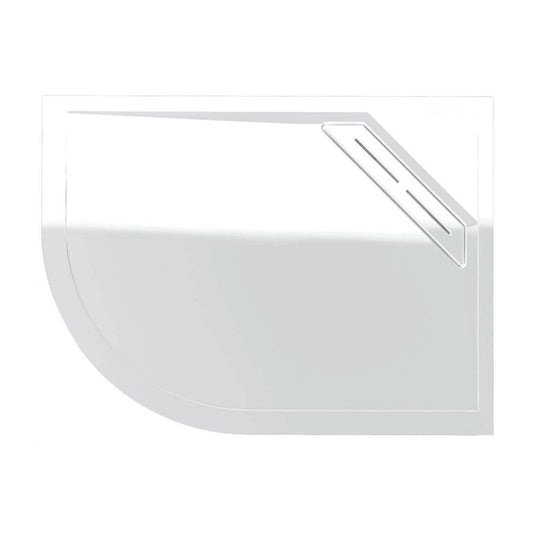 Kudos Connect 2 1200 x 900mm Offset Quadrant Shower Tray (RH) with waste - White - Envy Bathrooms Ltd