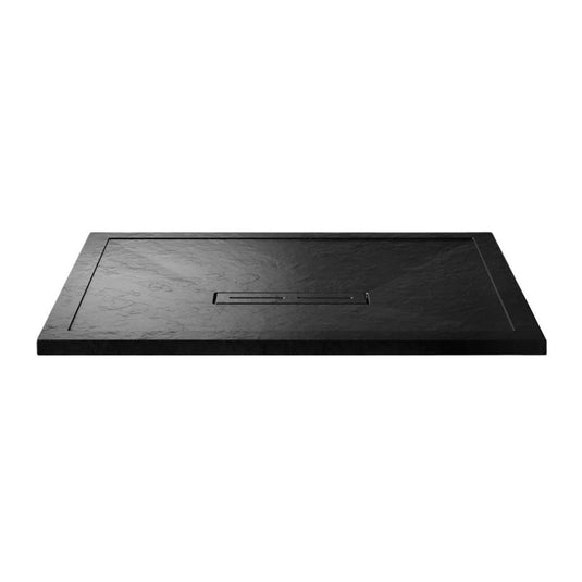 Kudos Connect 2 1400 x 800mm Slate Rectangle Shower Tray with waste - Grey - Envy Bathrooms Ltd