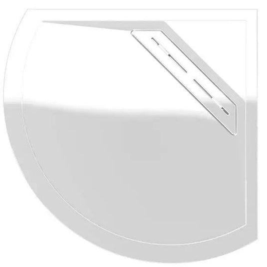 Kudos Connect 2 900 x 900mm Anti-slip Quadrant Shower Tray with waste - White - Envy Bathrooms Ltd