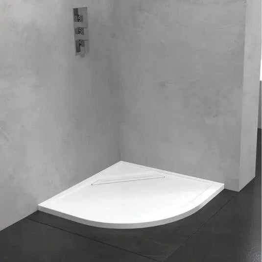 Kudos Connect 2 900 x 900mm Anti-slip Quadrant Shower Tray with waste - White - Envy Bathrooms Ltd