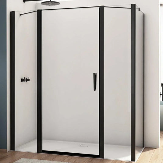Kudos Divera 200mm Inline Panel - Matt Black - K22FF0200607-0001 - Envy Bathrooms Ltd