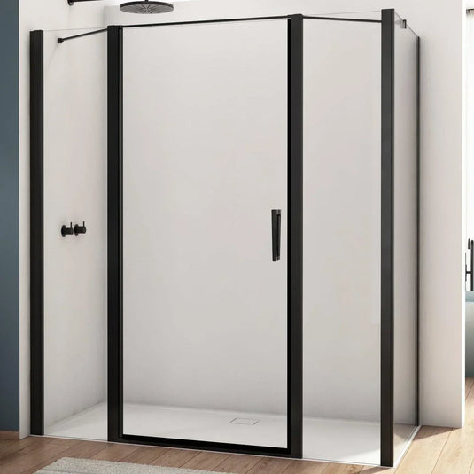 Kudos Divera 300mm Inline Panel - Matt Black - K22FF0300607-0001 - Envy Bathrooms Ltd