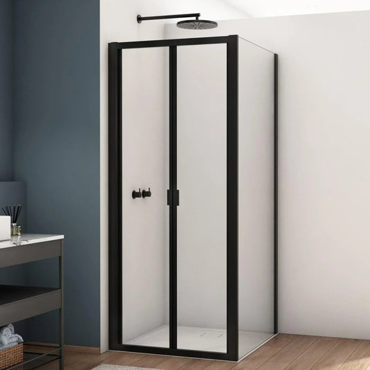 Kudos Divera 760mm Bi-Fold Door - Matt Black - K22K0760607-0001 - Envy Bathrooms Ltd
