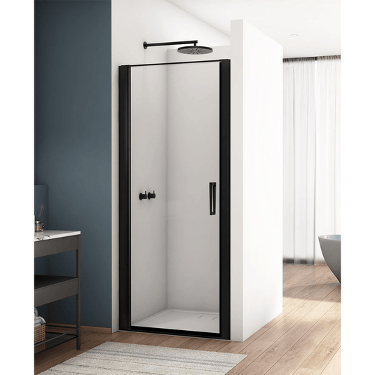 Kudos Divera 760mm Pivot Door - Matt Black - K22T10760607-0001 - Envy Bathrooms Ltd