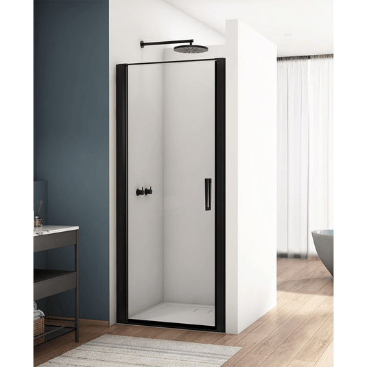 Kudos Divera 760mm Pivot Door - Matt Black - K22T10760607-0001 - Envy Bathrooms Ltd