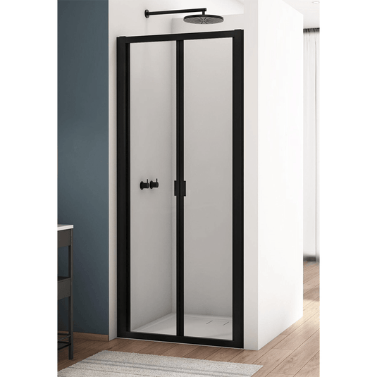 Kudos Divera 800mm Bi-Fold Door - Matt Black - K22K0800607-0001 - Envy Bathrooms Ltd