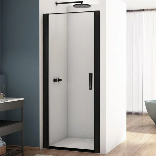 Kudos Divera 800mm Pivot Door - Matt Black - K22T10800607-0001 - Envy Bathrooms Ltd