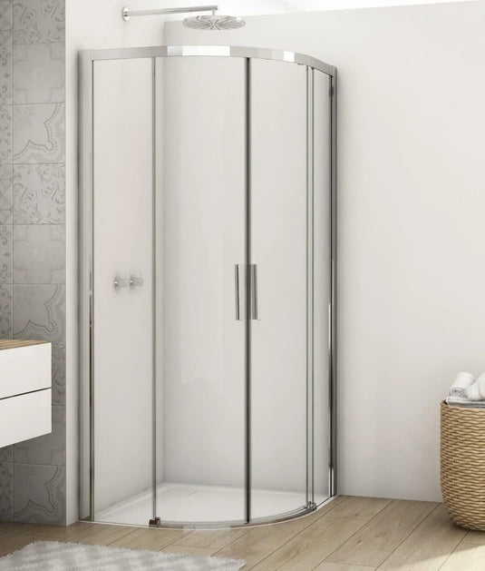 Kudos Divera 800mm Quadrant Sliding Double Door - Chrome - K22SRB550805007-0001 - Envy Bathrooms Ltd