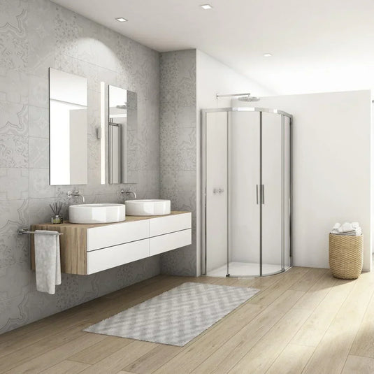 Kudos Divera 900mm Quadrant Sliding Double Door - Chrome - K22SRB550905007-0001 - Envy Bathrooms Ltd