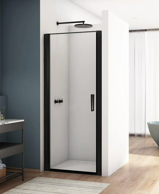 Kudos Divera 900mm Pivot Door - Matt Black - K22T10900607-0001 - Envy Bathrooms Ltd