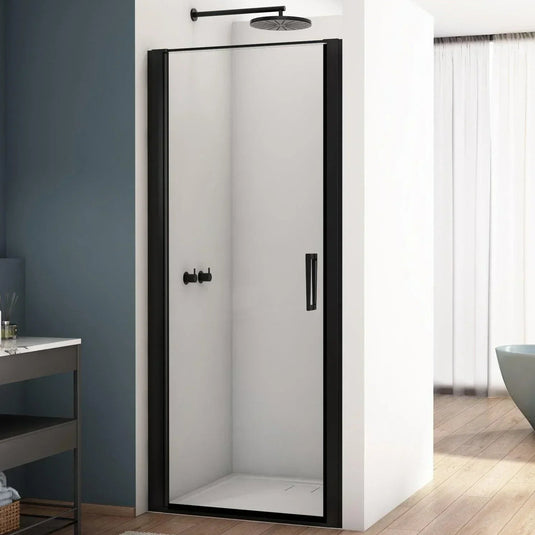 Kudos Divera 900mm Pivot Door - Matt Black - K22T10900607-0001 - Envy Bathrooms Ltd