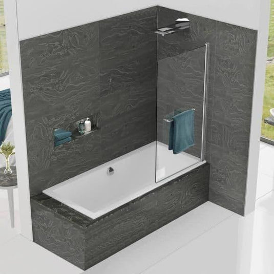 Kudos Inspire 8mm Bath Screen with Towel Rail - Envy Bathrooms Ltd