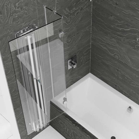 Kudos Inspire 950mm 2 Panel Out-Swing 6mm Bath Screen without Towel Rail (LH) - Envy Bathrooms Ltd