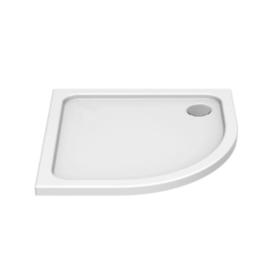 Kudos Kstone 800 x 800mm Anti-slip Quadrant Shower Tray - White - Envy Bathrooms Ltd