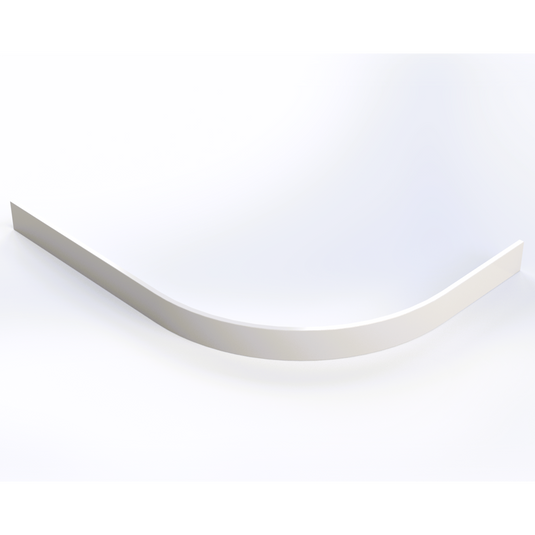 Curved white shower tray plinth leg set for quadrant shower enclosures