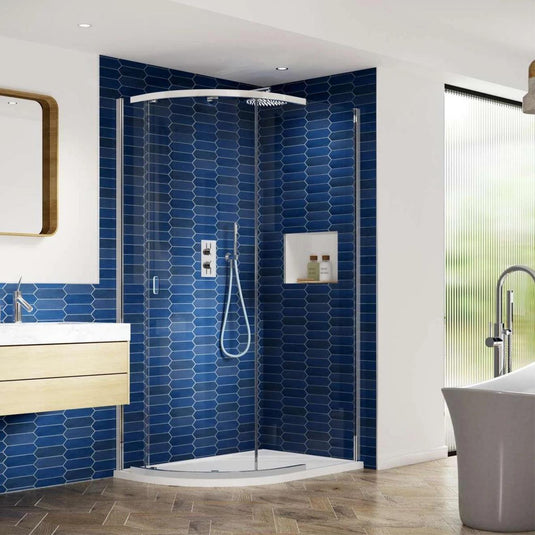 Kudos Pinnacle 8 1000 x800mm Offset Quadrant Shower Enclosure - Chrome - Envy Bathrooms Ltd