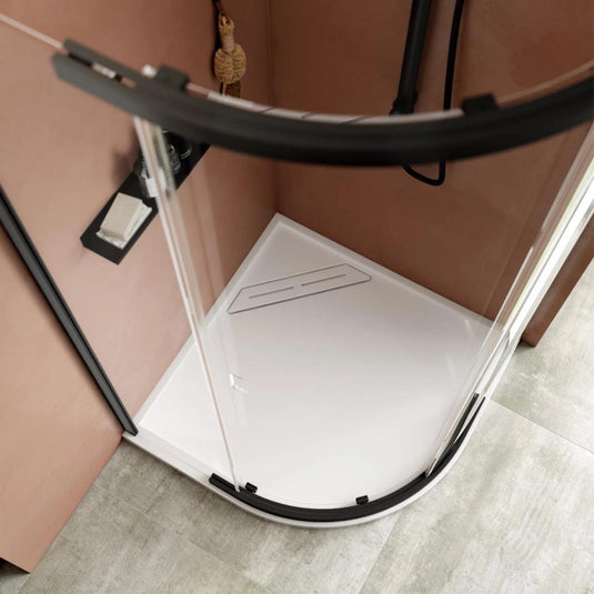 Kudos Pinnacle 8 1200 x 900mm Offset Quadrant Shower Enclosure - Matt Black - Envy Bathrooms Ltd