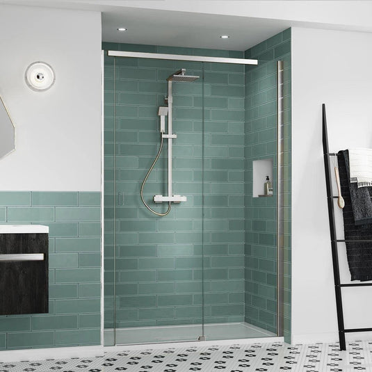 Kudos Pinnacle 8 1300mm Frameless Sliding Door (RH) - Chrome - Envy Bathrooms Ltd