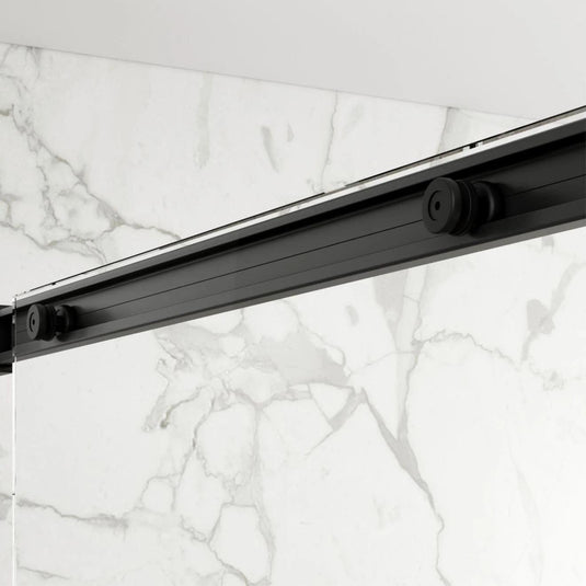 Kudos Pinnacle 8 1800mm Sliding Corner Door - Matt Black - Envy Bathrooms Ltd
