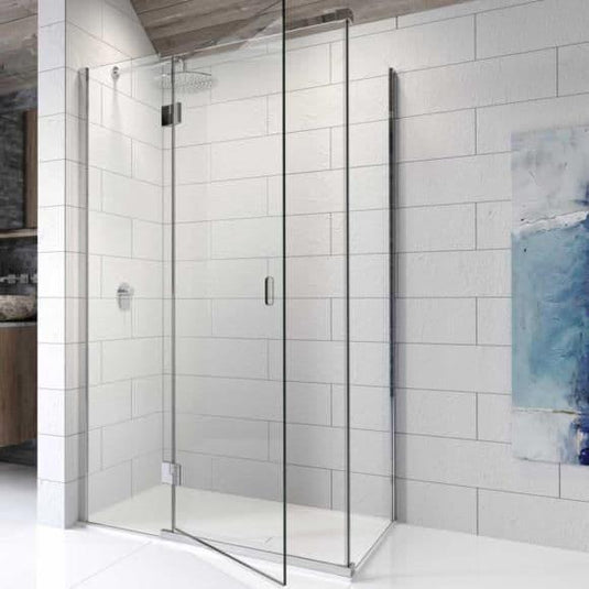 Kudos Pinnacle 8 900mm Hinged Corner Side Panel - Chrome - Envy Bathrooms Ltd