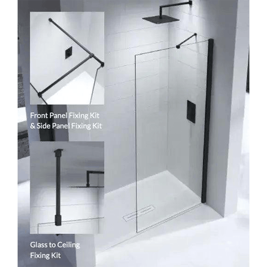 Kudos Ultimate 2 1000m Front Fixing Kit - Matt Black - 10WPFPFKMBK - Envy Bathrooms Ltd