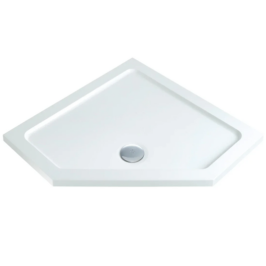 Lakes 900mm Pentagon Shower Tray - White - TP99-ENG - Envy Bathrooms Ltd
