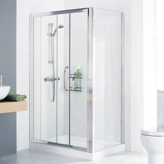 Lakes Fully Framed 900mm Side Panel - Silver - LK1SP090S - Envy Bathrooms Ltd