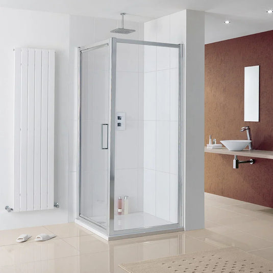 Lakes Semi Framed 900mm Side Panel - Silver - 8HSP090S - Envy Bathrooms Ltd