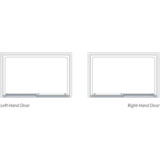 Lakes Semi Framed Low Threshold 1600mm Sliding Door (RH) - Silver - CLV3S160DG + CLV3SF160RS - Envy Bathrooms Ltd