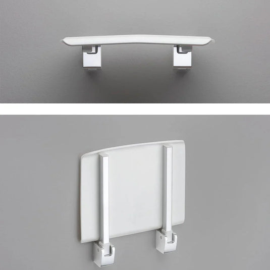 Lakes Series 150 RD Shower Seat - Chrome/White - 0015RD69 - Envy Bathrooms Ltd