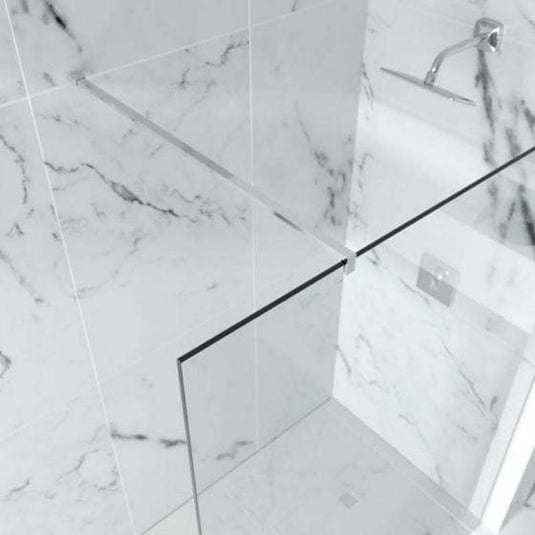 Merlyn 10 Series 600mm Shower Wall with Wall Profile Only - Chrome - S10SW600 - Envy Bathrooms Ltd