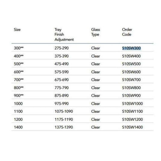 Merlyn 10 Series 700mm Shower Wall including Wall Profile & Stabilising Bar - S10SW700H - Envy Bathrooms Ltd