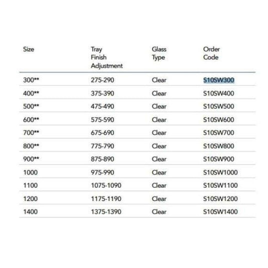 Merlyn 10 Series 900mm Shower Wall including Wall Profile & Stabilising Bar - S10SW900H - Envy Bathrooms Ltd