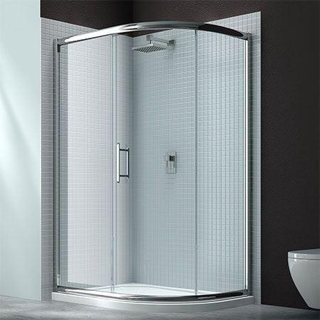 Merlyn 6 Series 1000mm x 800mm 1 Door Offset Quadrant Shower Enclosure - Chrome - M63233 - Envy Bathrooms Ltd