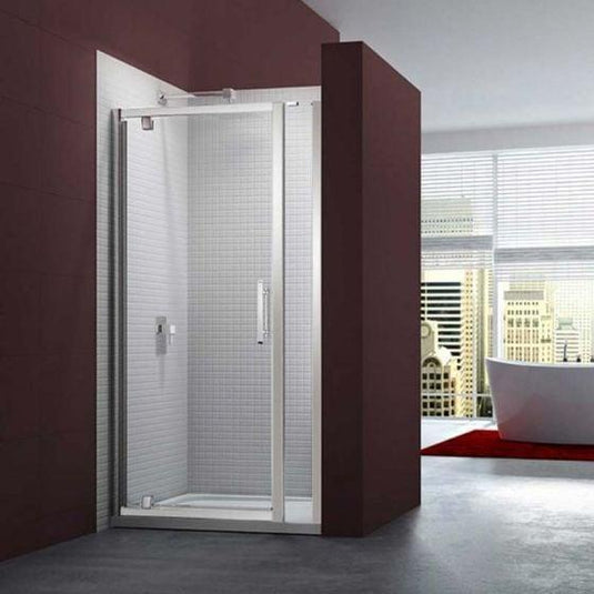 Merlyn 6 Series Pivot Shower Door and Inline Panel - 1000mm Shower Door 1065-1140mm - M61231P1H - Envy Bathrooms Ltd