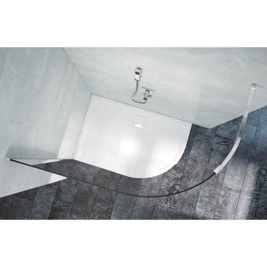 Merlyn 8 Series 1000mm Curved Wet Room Glass Panel - Chrome - S8CURV1000 - Envy Bathrooms Ltd
