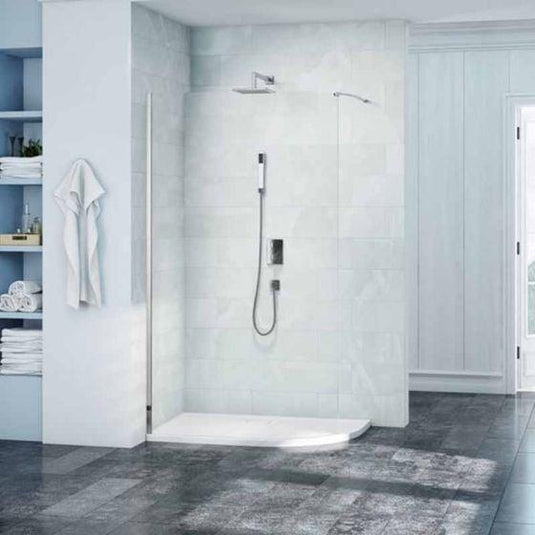 Merlyn 8 Series 1000mm Curved Wet Room Glass Panel - Chrome - S8CURV1000 - Envy Bathrooms Ltd