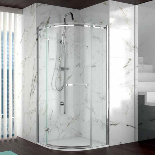Merlyn 8 Series 1000mm Frameless 1 Door Quadrant Shower Enclosure - Chrome - A0602ZH - Envy Bathrooms Ltd