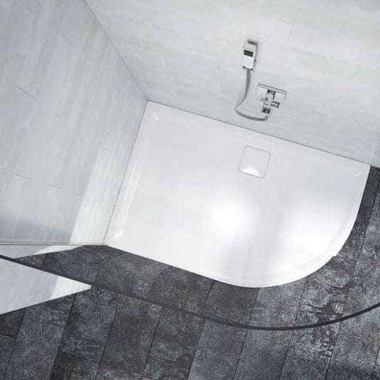 Merlyn 8 Series 1200mm Curved Glass Shower Wall - Chrome - S8CURV1200 - Envy Bathrooms Ltd
