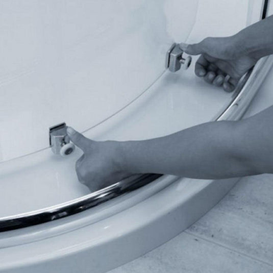 Merlyn 8 Series 800mm 2 Door Quadrant Shower Enclosure - Chrome - M83211 - Envy Bathrooms Ltd