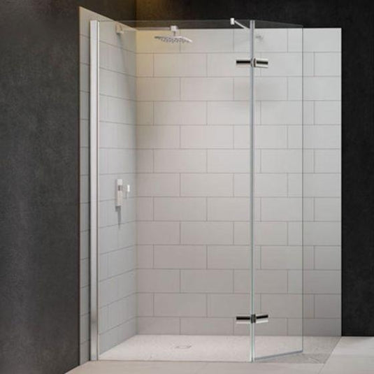 Merlyn 8 Series 900mm Showerwall with 350mm Hinged Swivel Panel - Chrome - M8SW261 - Envy Bathrooms Ltd
