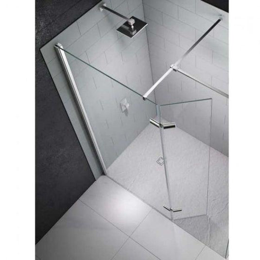 Merlyn 8 Series 900mm Showerwall with 350mm Hinged Swivel Panel - Chrome - M8SW261 - Envy Bathrooms Ltd