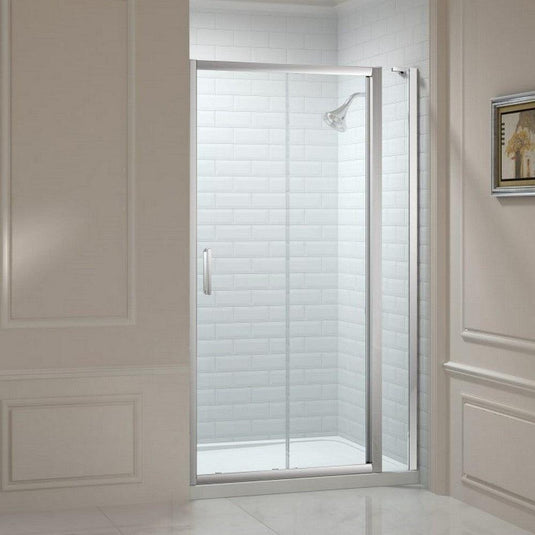 Merlyn 8 Series Sliding Shower Door and Inline Panel 1300mm+ Wide - 1280-1340mm - M88241P1H - Envy Bathrooms Ltd
