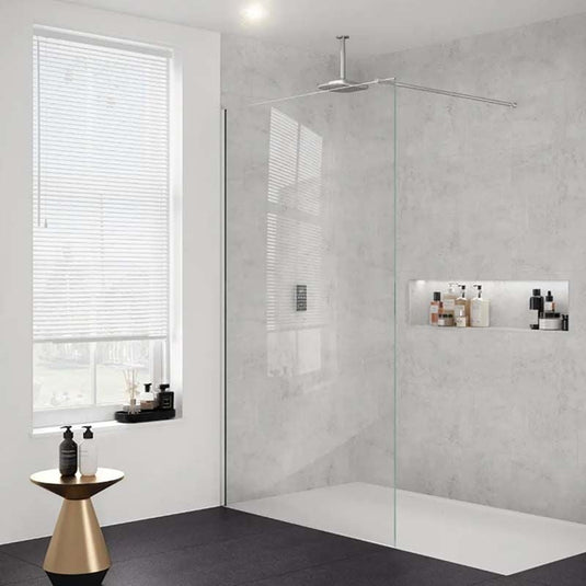 Merlyn 8mm Wetroom Panel - 1000mm - Chrome - 8W10
